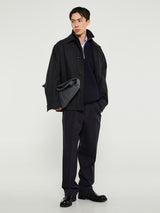 Andersen-Andersen - Navy Half Zip Knitwear in Navy Blue