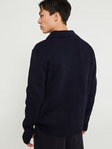 Andersen-Andersen - Navy Half Zip Knitwear in Navy Blue