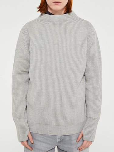 Andersen-Andersen - Navy Crewneck in Light Grey