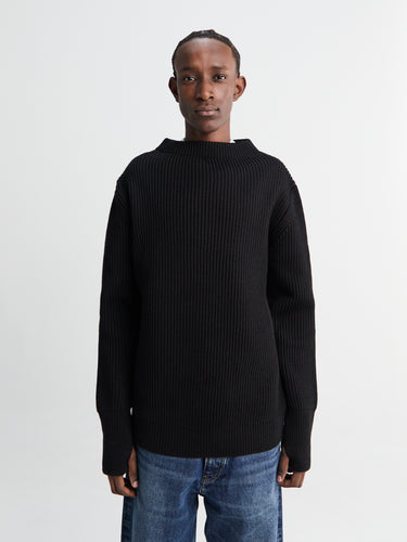 Andersen-Andersen - Navy Crewneck in Black