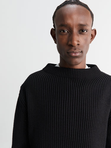 Andersen-Andersen - Navy Crewneck in Black