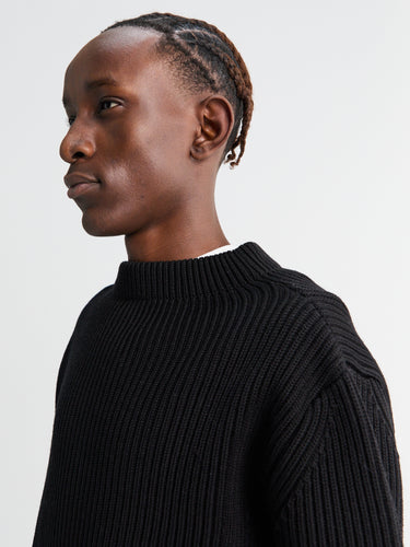 Andersen-Andersen - Navy Crewneck in Black