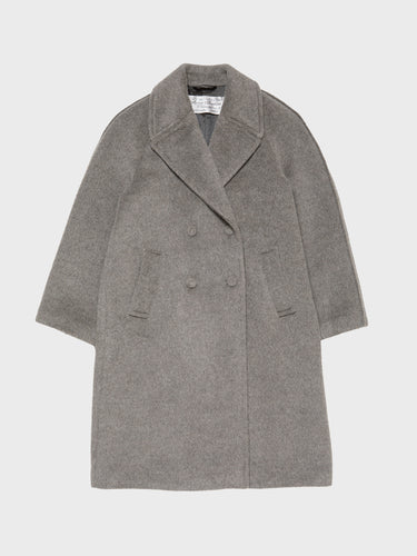 Acne Studios - Double-Breasted Wool Coat in Warm Grey Melange