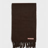 Acne Studios - Skinny Fringe Wool Scarf in Brown Melange