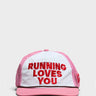 Alex Zono - Running Loves You Trucker Hat in Pink