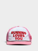 Alex Zono - Running Loves You Trucker Hat in Pink