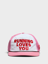 Alex Zono - Running Loves You Trucker Hat in Pink