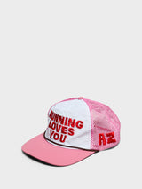 Alex Zono - Running Loves You Trucker Hat in Pink