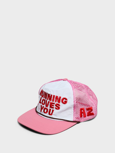 Alex Zono - Running Loves You Trucker Hat in Pink