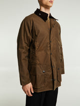 Barbour - Beaufort Wax Jacket in Beige and Sky Dress Tartan