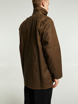 Barbour - Beaufort Wax Jacket in Beige and Sky Dress Tartan