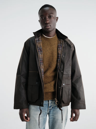 Barbour - Barbour Modified Ursula Wax Jacket in Dark Brown
