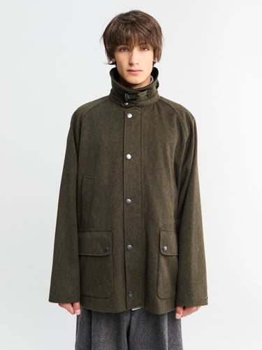 Barbour - Modified Bedale Wool Jacket in Olive