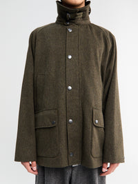 Barbour - Modified Bedale Wool Jacket in Olive