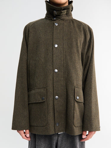 Barbour - Modified Bedale Wool Jacket in Olive