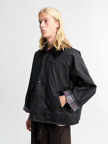 Barbour - Modified Transport Waxed Jacket in Black
