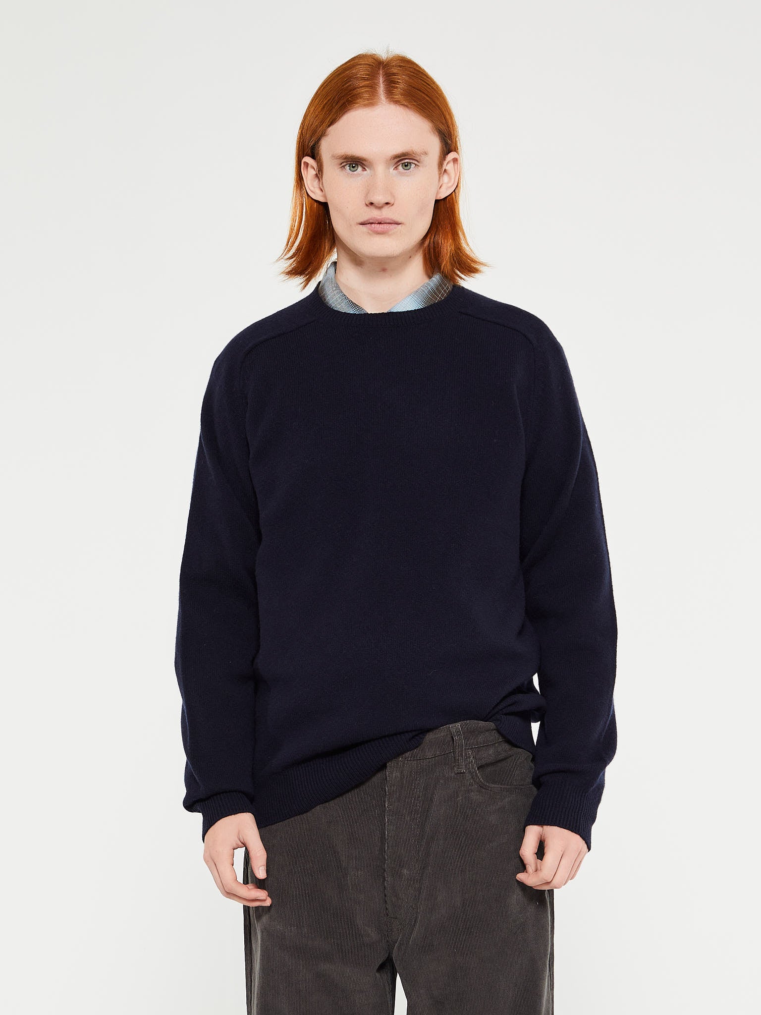 Beams Plus - 9G Crewneck in Navy