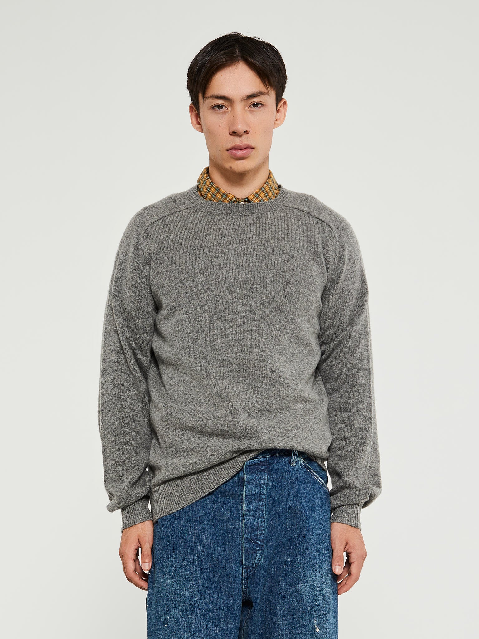 Beams Plus - 9G Crewneck in Grey