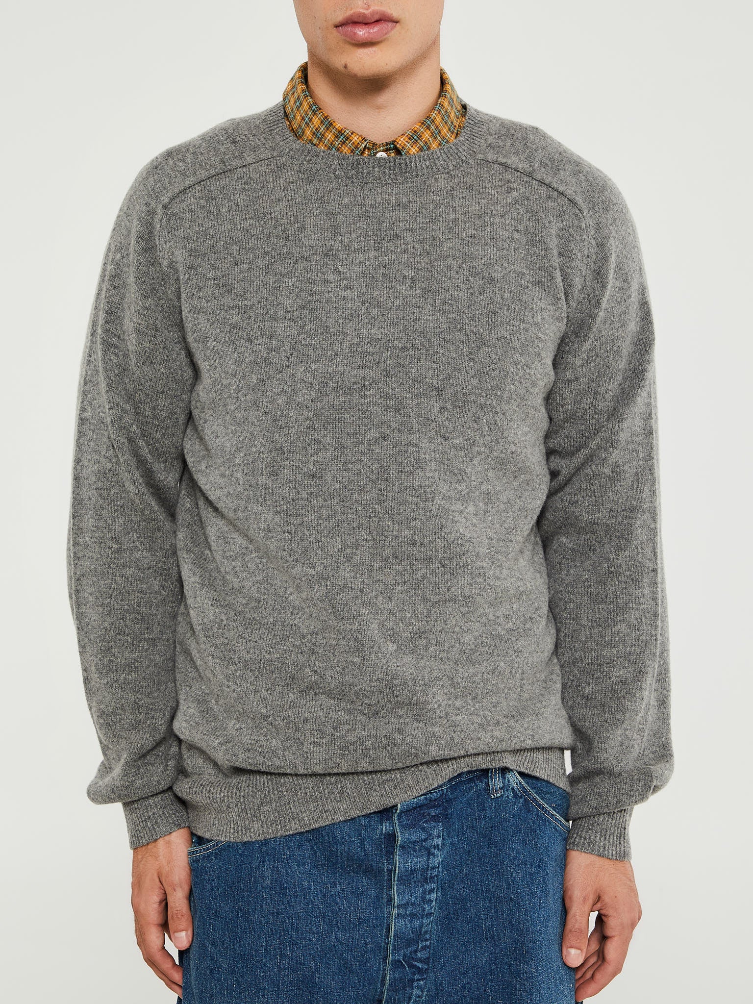 Beams Plus - 9G Crewneck in Grey