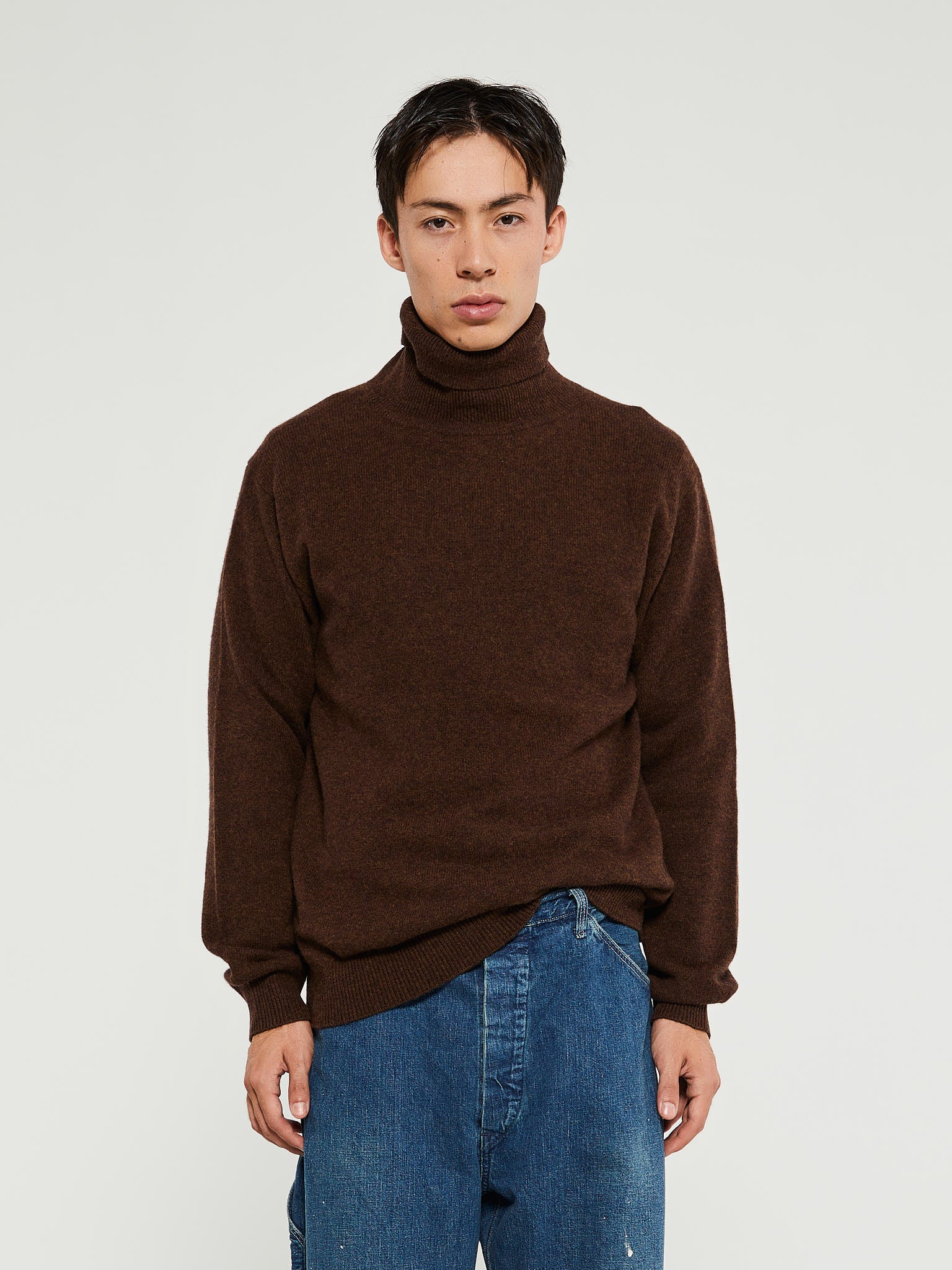 Beams Plus - 9G Turtleneck in Brown