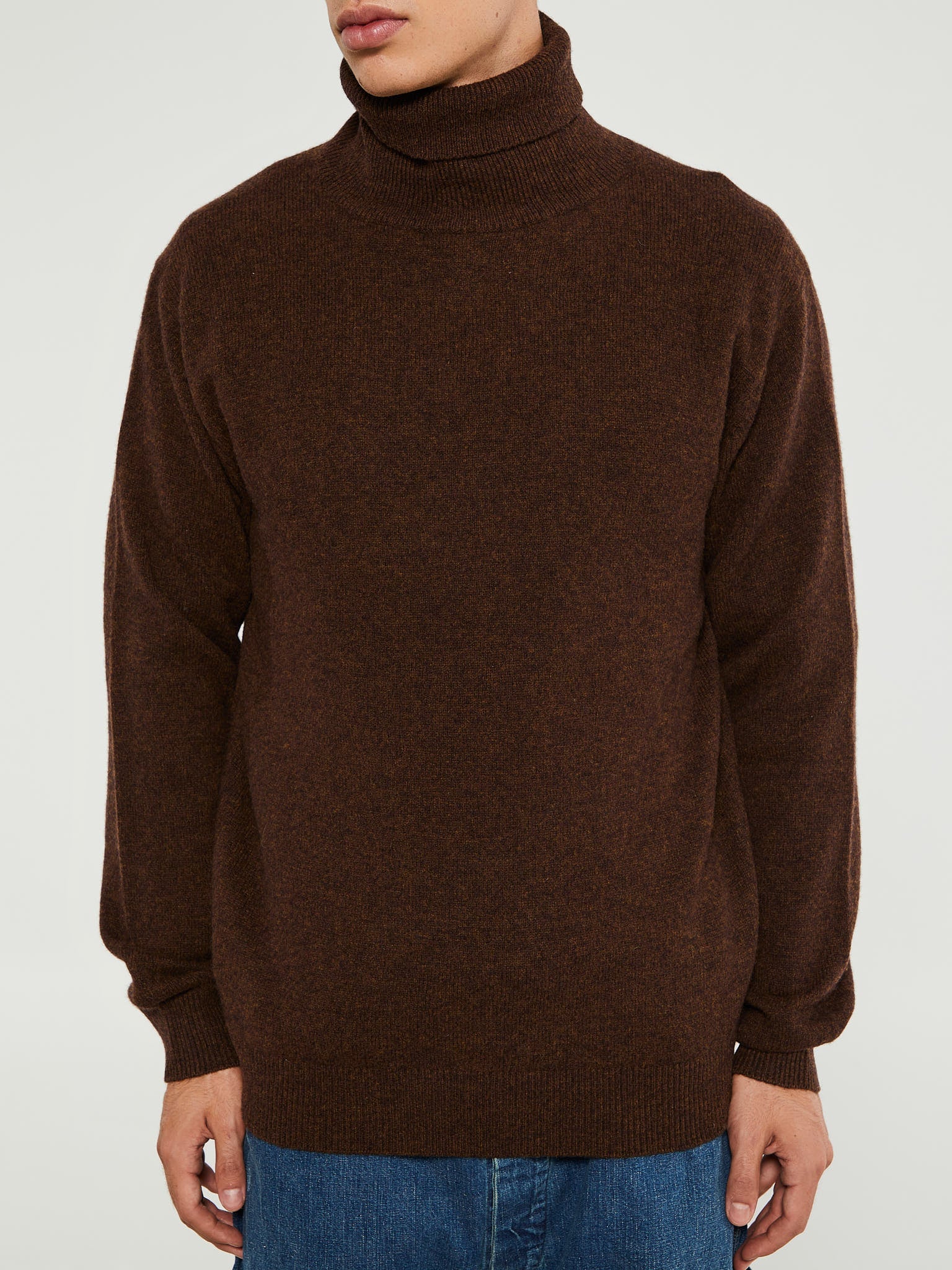 Beams Plus - 9G Turtleneck in Brown