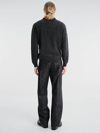 Beams Plus - Knit Polo Shirt in Charcoal
