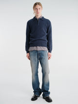 Beams Plus - Knit Polo 9G in Navy