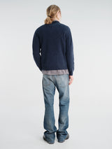 Beams Plus - Knit Polo 9G in Navy