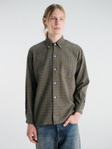 Beams Plus - Open B. D. Dobby Plaid in Green