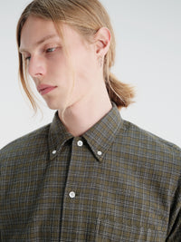 Beams Plus - Open B. D. Dobby Plaid in Green