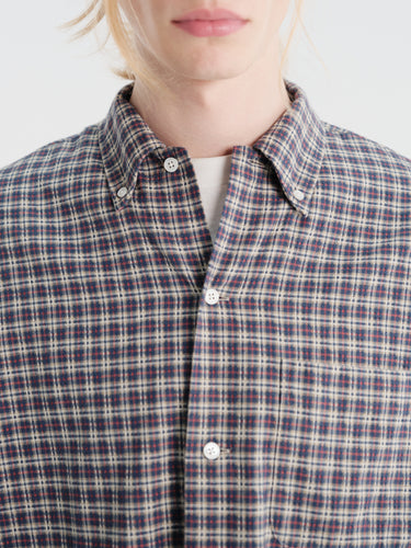 Beams Plus - Open B. D. Dobby Plaid in Navy