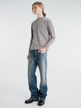 Beams Plus - Pocket Tee Multi Stripe in Brown
