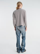 Beams Plus - Pocket Tee Multi Stripe in Brown