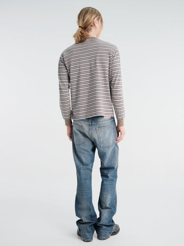 Beams Plus - Pocket Tee Multi Stripe in Brown