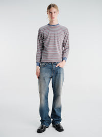 Beams Plus - Pocket Tee Multi Stripe② in Blue