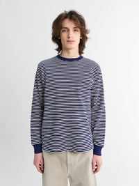 Beams Plus - Pocket Tee Inlay Stripe Shirt in Navy