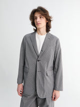 Beams Plus - 3B Anywhere(wear) Jacket Seersucker Plaid in Black and Grey