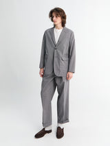 Beams Plus - 3B Anywhere(wear) Jacket Seersucker Plaid in Black and Grey