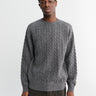 Beams Plus - Crew Cable 5G Knitwear in Grey