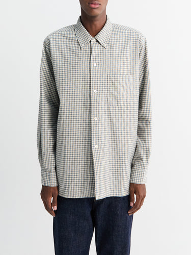 Beams Plus - Dobby Plaid Shirt in White Plaid