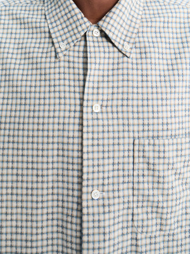 Beams Plus - Dobby Plaid Shirt in White Plaid