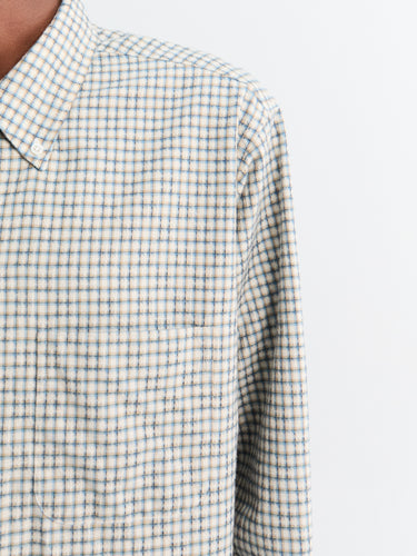 Beams Plus - Dobby Plaid Shirt in White Plaid