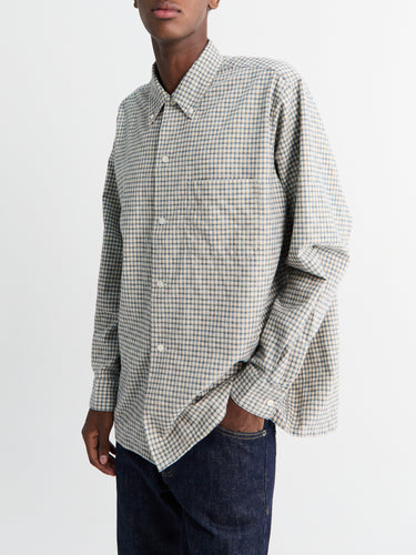 Beams Plus - Dobby Plaid Shirt in White Plaid