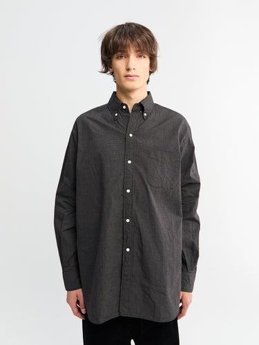 Beams Plus - B.D. Classic-fit Graph Plaid Shirts in Black