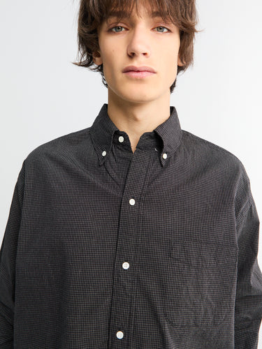 Beams Plus - B.D. Classic-fit Graph Plaid Shirts in Black