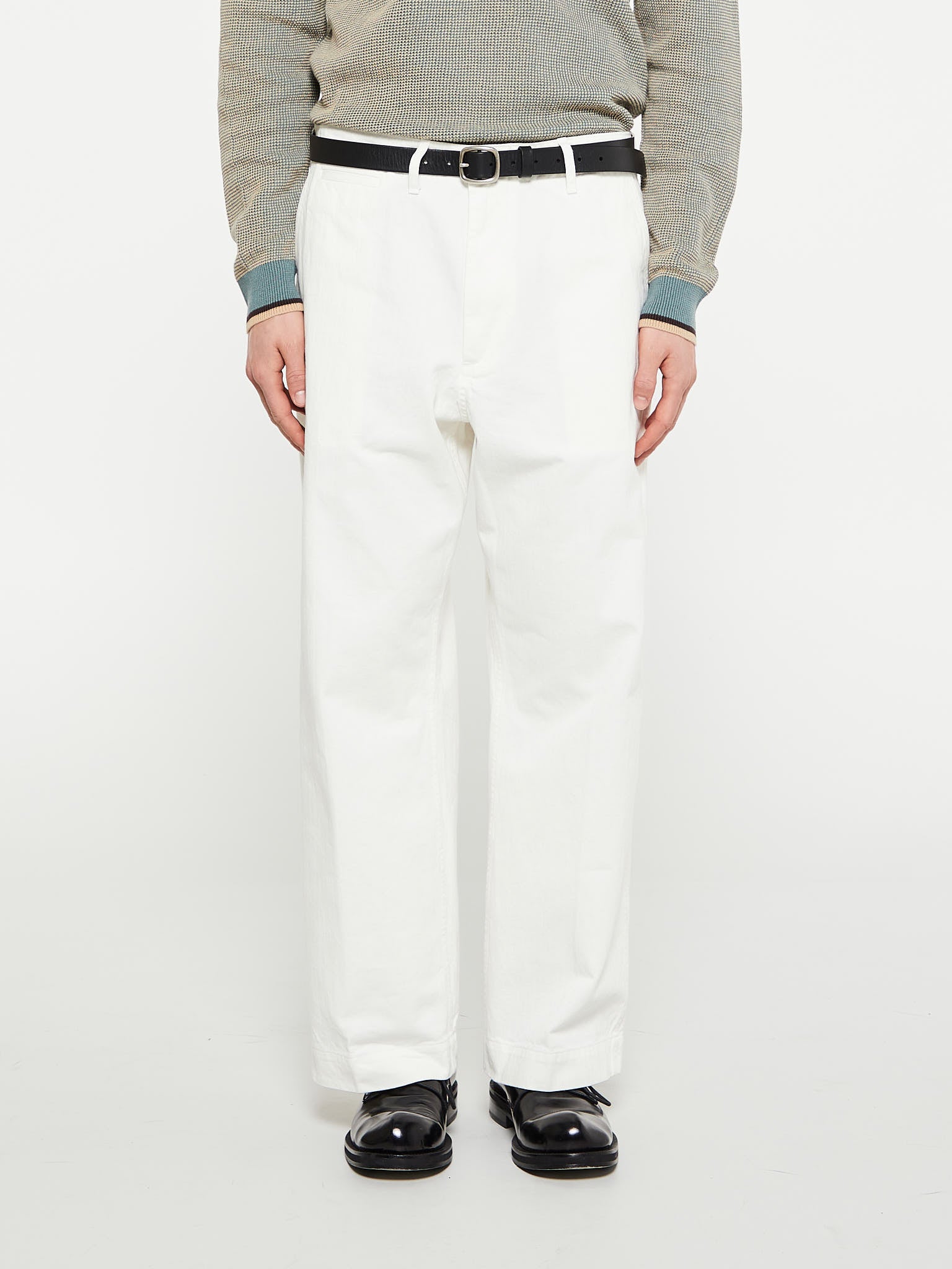 Beams Plus - Mil Trousers Herringbone in White