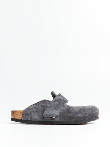 Loma Suede Leather Shoes in Charcoal