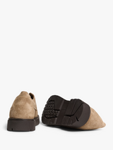 Birkenstock - Highwood Moc Lace Low Suede Leather Shoes in Gray Taupe