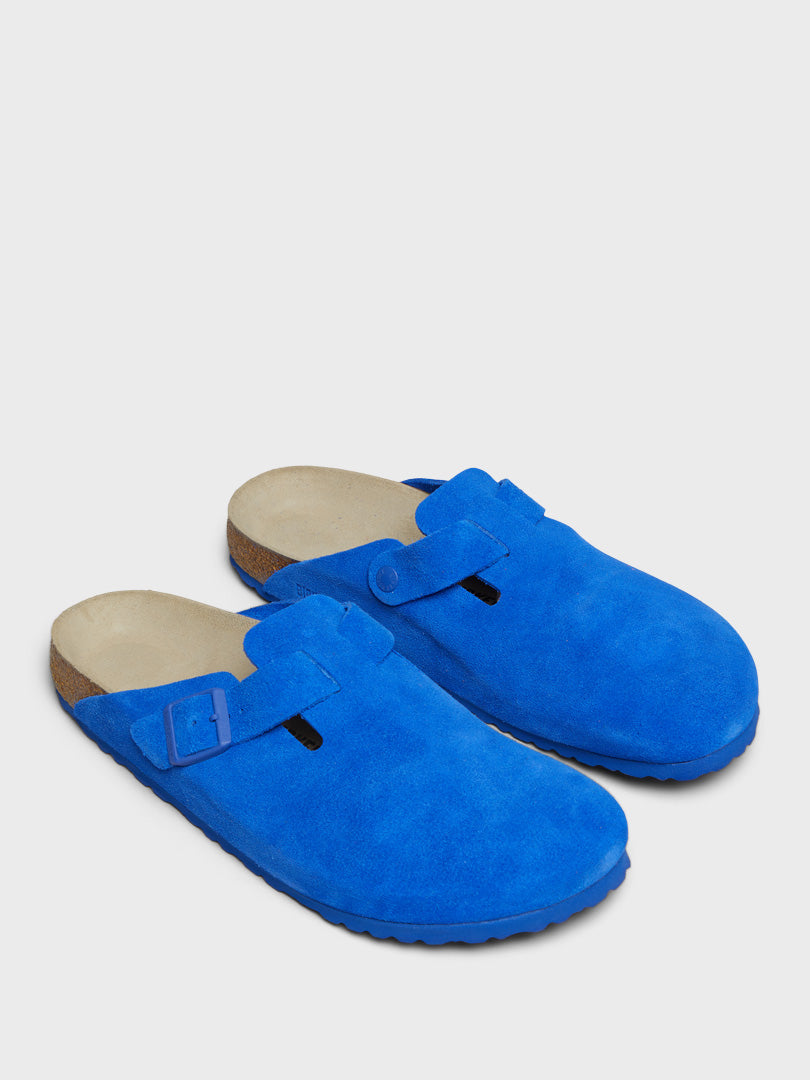 Boston Suede Narrow Sandals in Ultra Blue