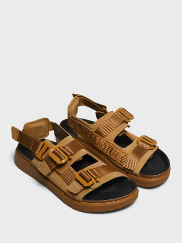 Birkenstock - Shinjuku Leather Sandals in Cork Brown